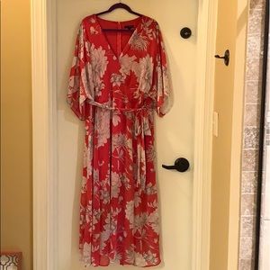Red Floral Print Lane Bryant Dress